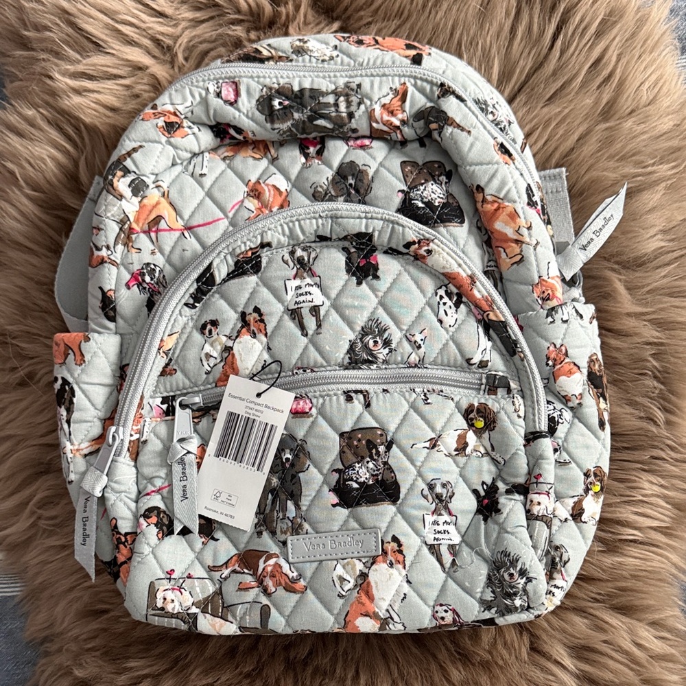 NWT Vera Bradley Quilted Backpack Dog Show